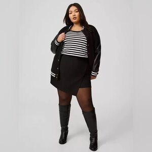 Torrid Black Asymmetric Wrap-Style Skort